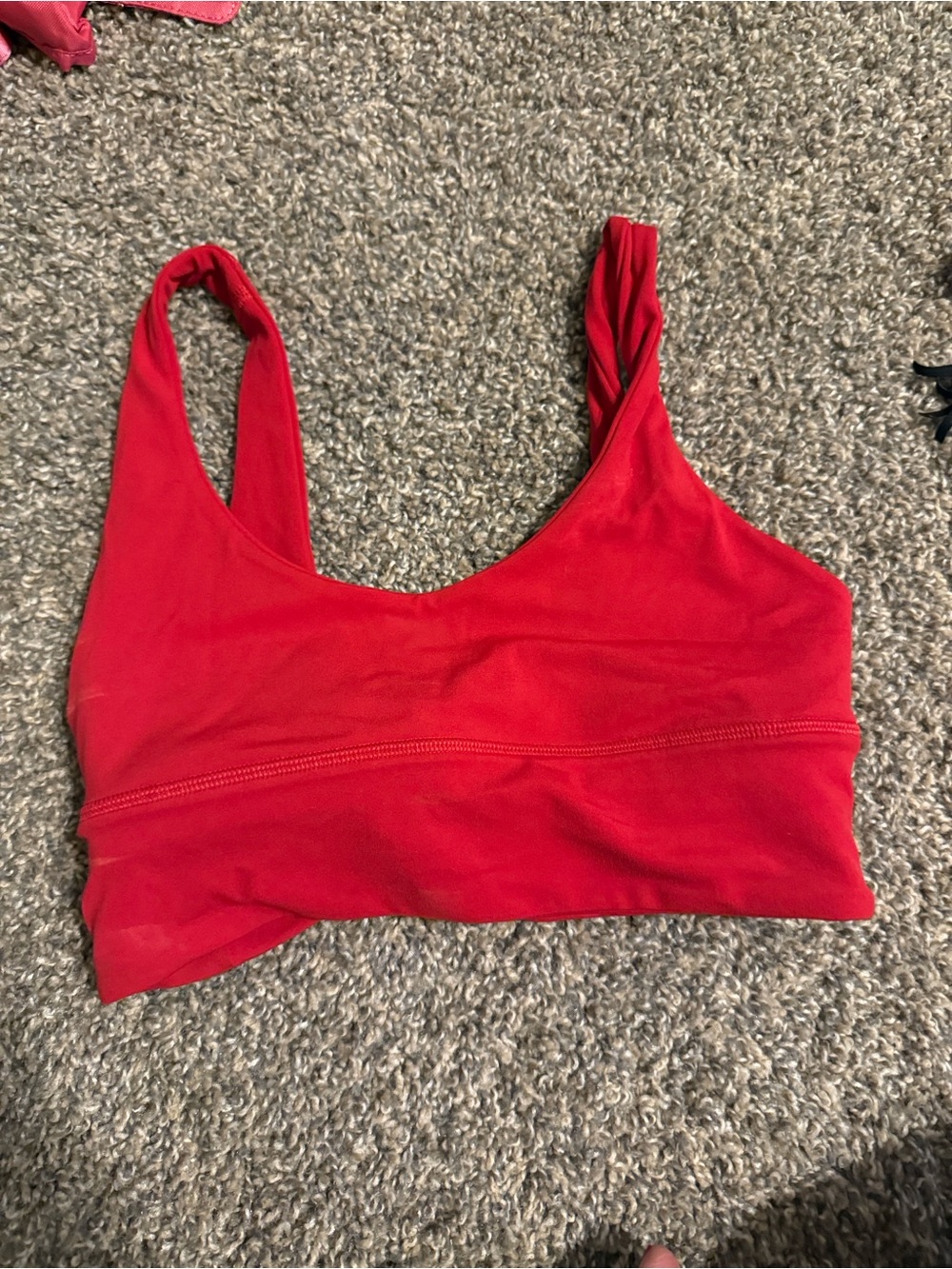 lululemon athletica Red Seamless Sports Bra